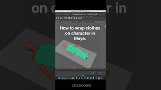 How to Wrapped Cloth on Character in Maya Shorts #3dmodeling #3dtutorial #autodeskmaya #maya
