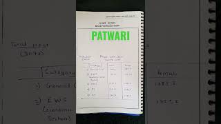 MP Patwari cutoff#result #patwari #patwar #selection #expectationvsreality