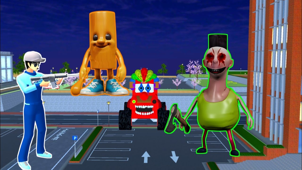 YUTA MIO PANICS CCTV RECORDS MONSTER HAMOOD HABIBI, TUNGTUNG SAHUR, CLOWN MIXER ATTACKS SAKURA CITY😱