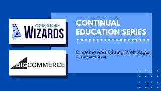 Creating and Editing Web Pages in BigCommerce