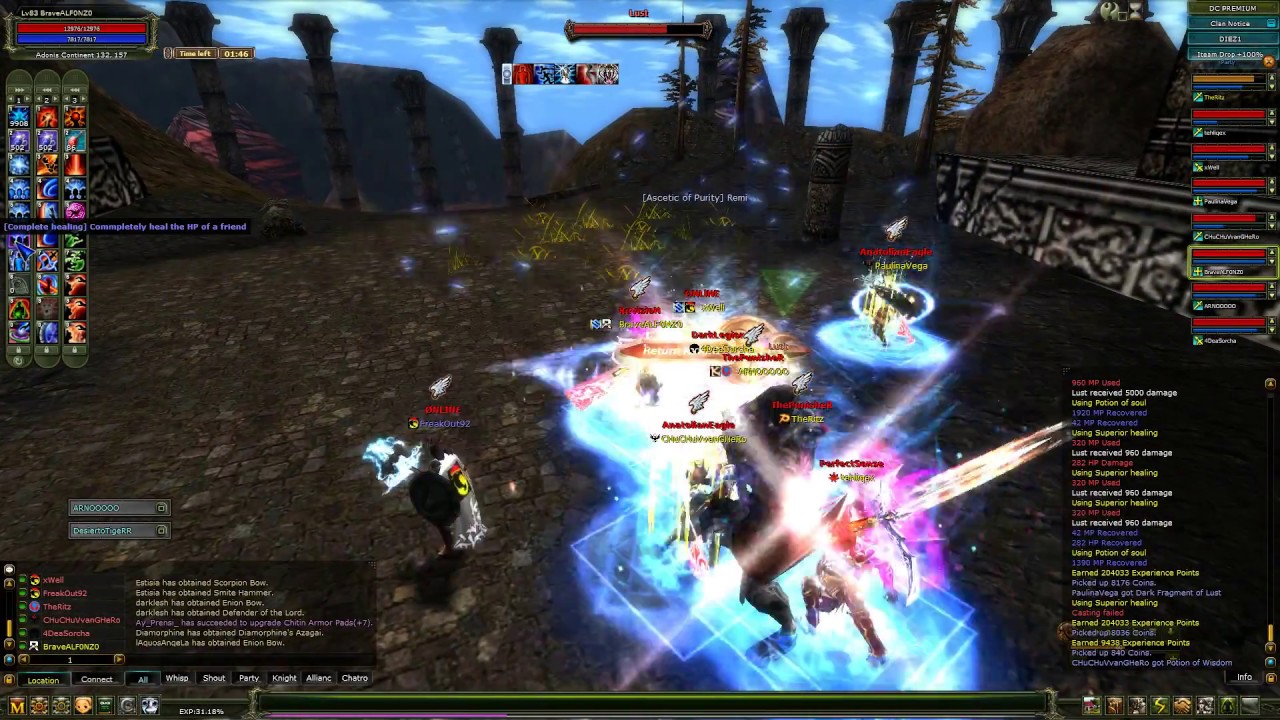 KnightOnLine bifrost Dark knight mace  ile lust kesme