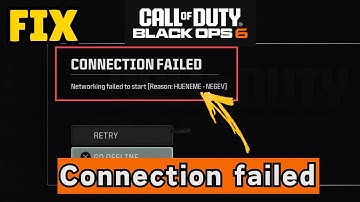 Blackops6-verbinding mislukt, netwerk kan niet starten, reden hueneme negev Fix