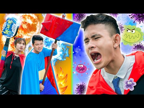 Video BÚA NÓNG VS LẠNH Và Bàn Chải Khổng Lồ Đánh Bại Yêu... - youtube