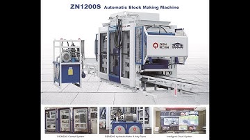 QGM ZN1200S Concrete Block Machine with off line cubing system