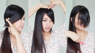 The Best Hair Hack ♥ How to Cut Side Swept Bangs at Home