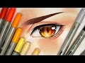 Drawing an Eye【Copic Markers and Pencils】