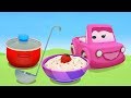 Zeichentrickfilm für Kinder auf Deutsch. Die Schlauen Autos. Wir machen Frühstück
