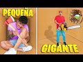ESCAPANDO DE 100 CAPAS DE CARTON PEQUEÑA VS GIGANTE !!