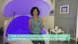 How do I prepare for a floatation tank experience?