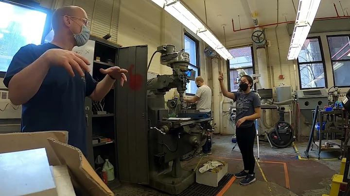 MHL Intern Lyn Tran on the 3-Axis Bridgeport Mill