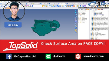 TOPSOLID 7 : Check Surface Area on Copy FACE!!! (Woww!!)