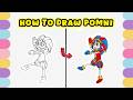 How to Draw Pomni from The Amazing Digital Circus – Cartoon Guide