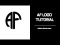 AF Logo Design in Illustrator: Easy & Modern Tutorial!