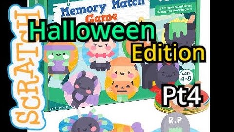 Scratch Tutorial | Halloween Memory Game | Part 4 | How to make a card matching game on scratch