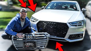 Installing an RS Grille on my B9 Audi S4! *STUNNING*