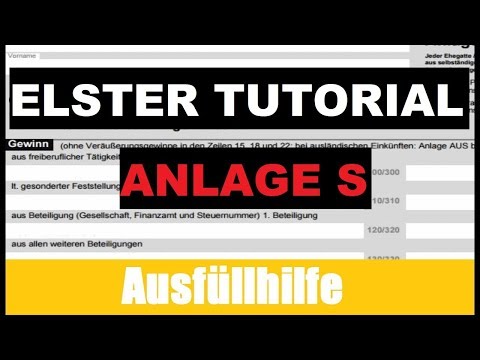 Anlage S Selbststandige Steuererklarung Selber Machen Elster Tutorial Erklarung Youtube