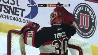 Taylor Hall scores his 2nd NHL-goal against Chicago Blackhawks 10/29/2010