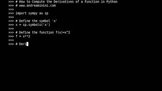 How to Compute the Derivatives of a Function in Python