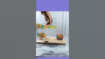 How Many Marbles in Three Glass? #reverse #satisfying #shorts