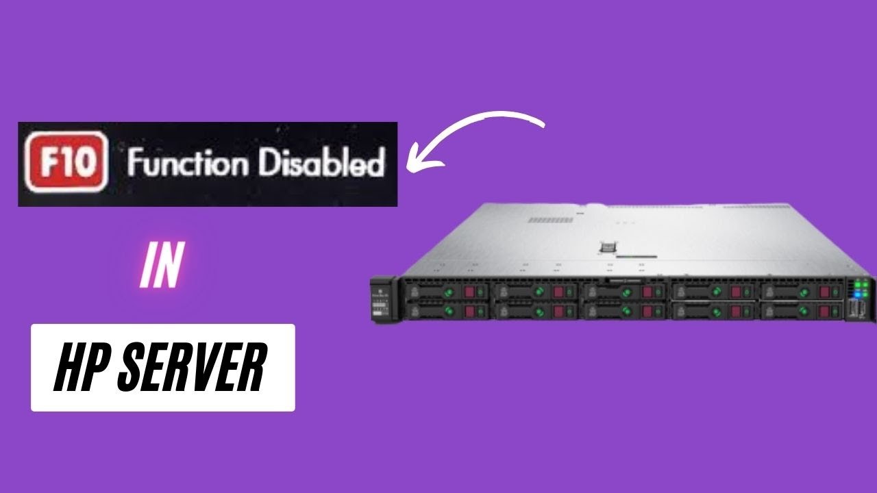 F10 Function Disabled in HP Server | HP ProLiant DL360e Gen8 - YouTube