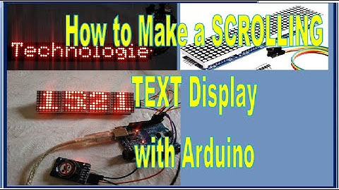 How to Make a SCROLLING TEXT Display