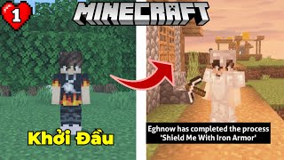 MINECRAFT SINH TỒN 1.20 | TẬP 1 | CHẾ TẠO FULL BỘ GIÁP SẮT VÀ TÌM THẤY NGÔI LÀNG 🥰😘🤣