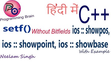 Flags that do not have bit fields ,ios::showbase, ios::showpos  etc. in C++ by Programming Brain