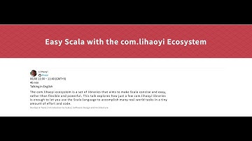 Easy Scala with the com lihaoyi Ecosystem by Li Haoyi