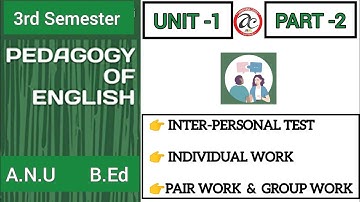 Pedagogy of English #3rdsem #anu #pedagogy #english #acharyanagarjunauniversity #unit1