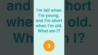 Trivia Quiz Im Tall When Im Young And Im Short When Im Old What Am I  riddles