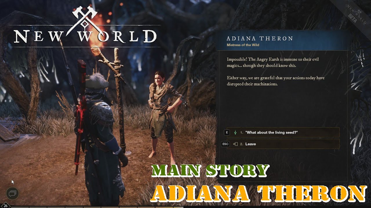 [New World open beta] MAIN STORY ADIANA THERON QUESTS