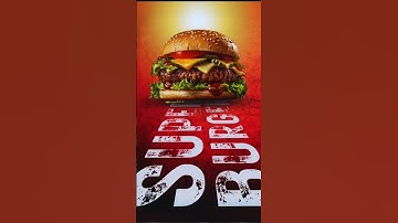 Modern Burger Poster Design in Canva | Easy Canva Tutorial #canva #posterdesign #shorts