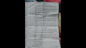 management of industrial relation 2022 question paper mcom 3rd sem kuk University