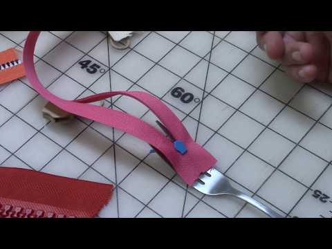 Fork Trick to Put Zipper Heads On Zipper Yardage