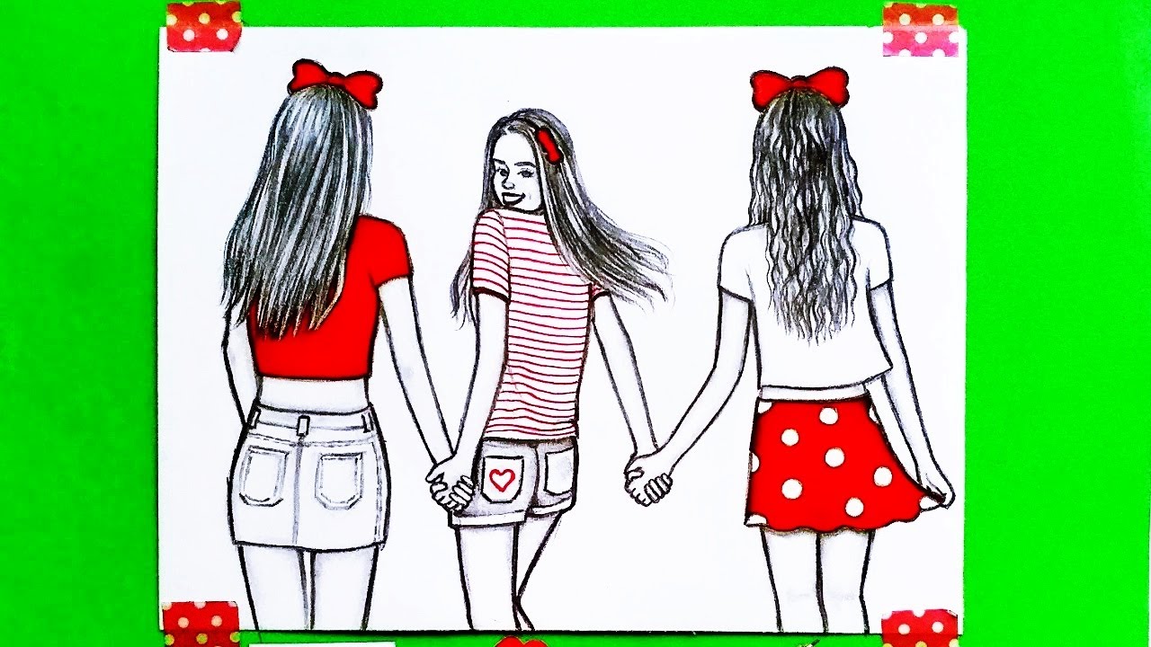 Pictures To Draw Bff / How To Draw Best Friends Bff Easy Step By Step