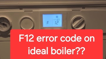F12 error code on Ideal Logic boilers!!