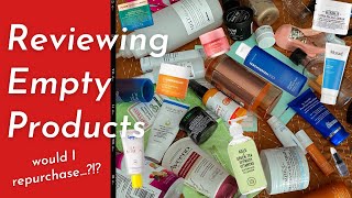 Reviewing Empty Products! Would I Repurchase? Reviewing Empty Skincare, Makeup, Haircare, &amp; Candles
