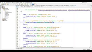 SP4c Spring Bean inheritance using constructor injection