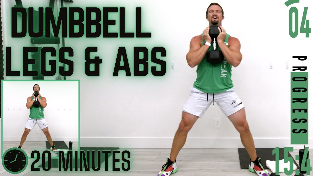 Dumbbell Legs Workout w/ Abs - 20 Minute Dumbbell Home Workout - YouTube