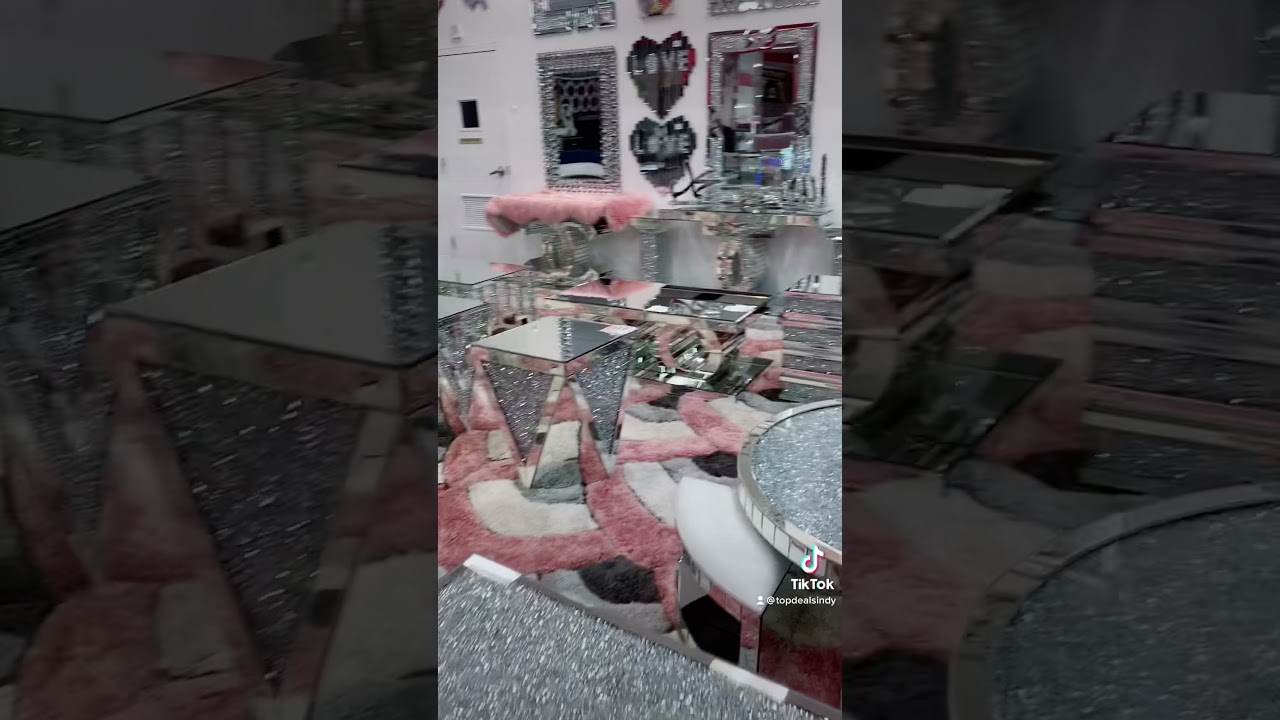 Mirror Glam Diamond Coffee Table Furniture✨