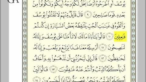 مراجعة سورة يوسف (الجزء الأول) من الأية 1 إلى 22