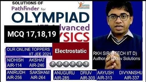 MCQ(Q.17 to Q.19)PATHFINDER ELECTROSTATIC Explained by RKH SIR