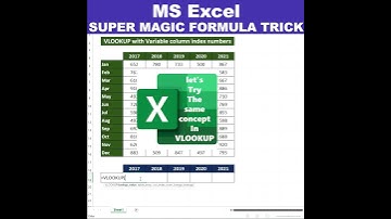 #EXCEL👍😊 ये ट्रिक पुरी दुनियामें 1% यूजर्स ही जानते हे | Use VLOOKUP without counting column numbers