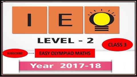 IEO  for class 3 #   Level 2 #  previous year test paper