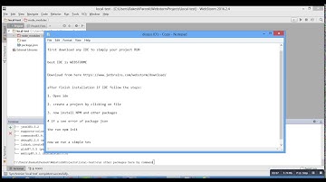 Setup nodejs and node js IDE: live demo