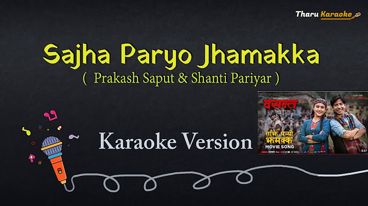 Sajha Paryo Jhamakka Lyrical Karaoke | Nepali Song | Basanta Movie Song  | Prakash Saput