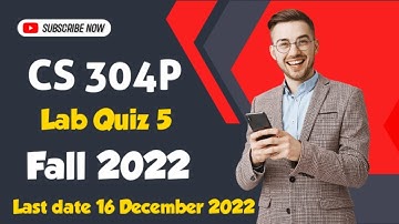 CS304P - Object Oriented Programming (Practical) Lab 5 Quiz | CS304P Lab 5 Quiz solution fall 2022