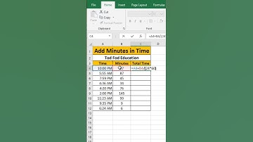 Add minutes in time with #microsoft  #excel #msexcel #shorts #computer #education #tricks