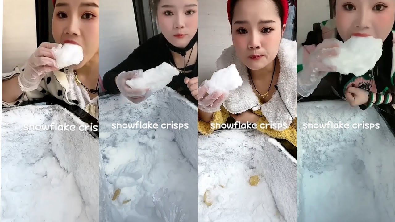 ASMR her ice eating only bites
