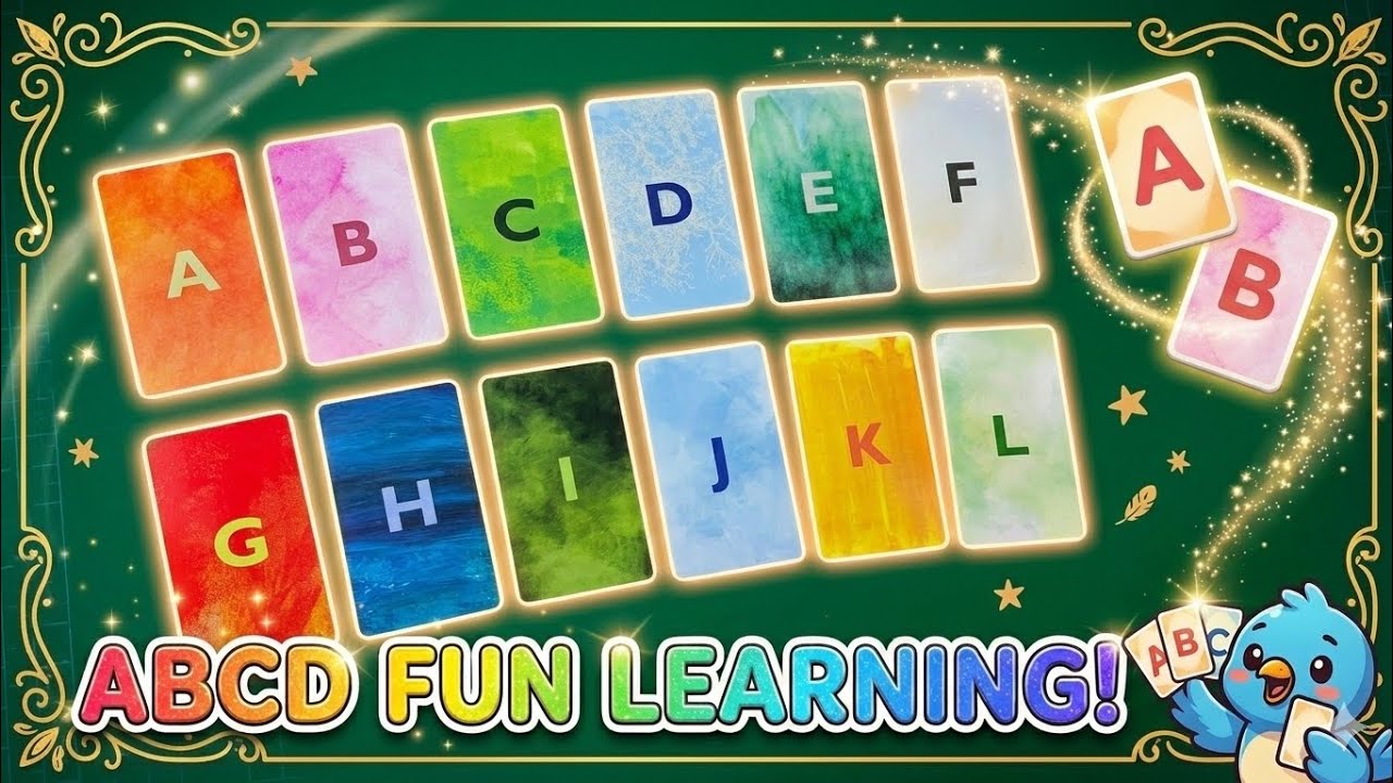ABCD Fun Learning: Colorful Cards for Kids - YouTube